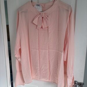 Vintage Chanel pink blouse silk size 42